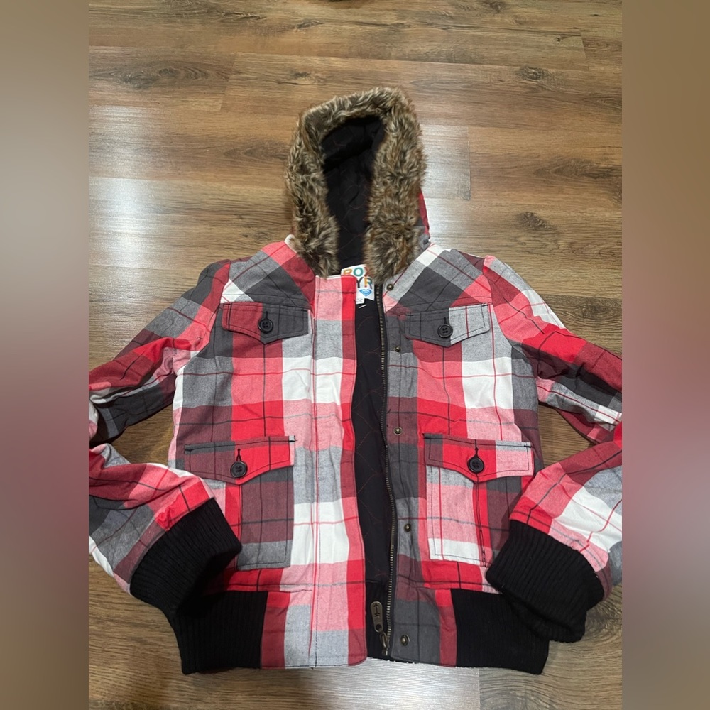 Roxy Checkered Jacket Womens - image 1